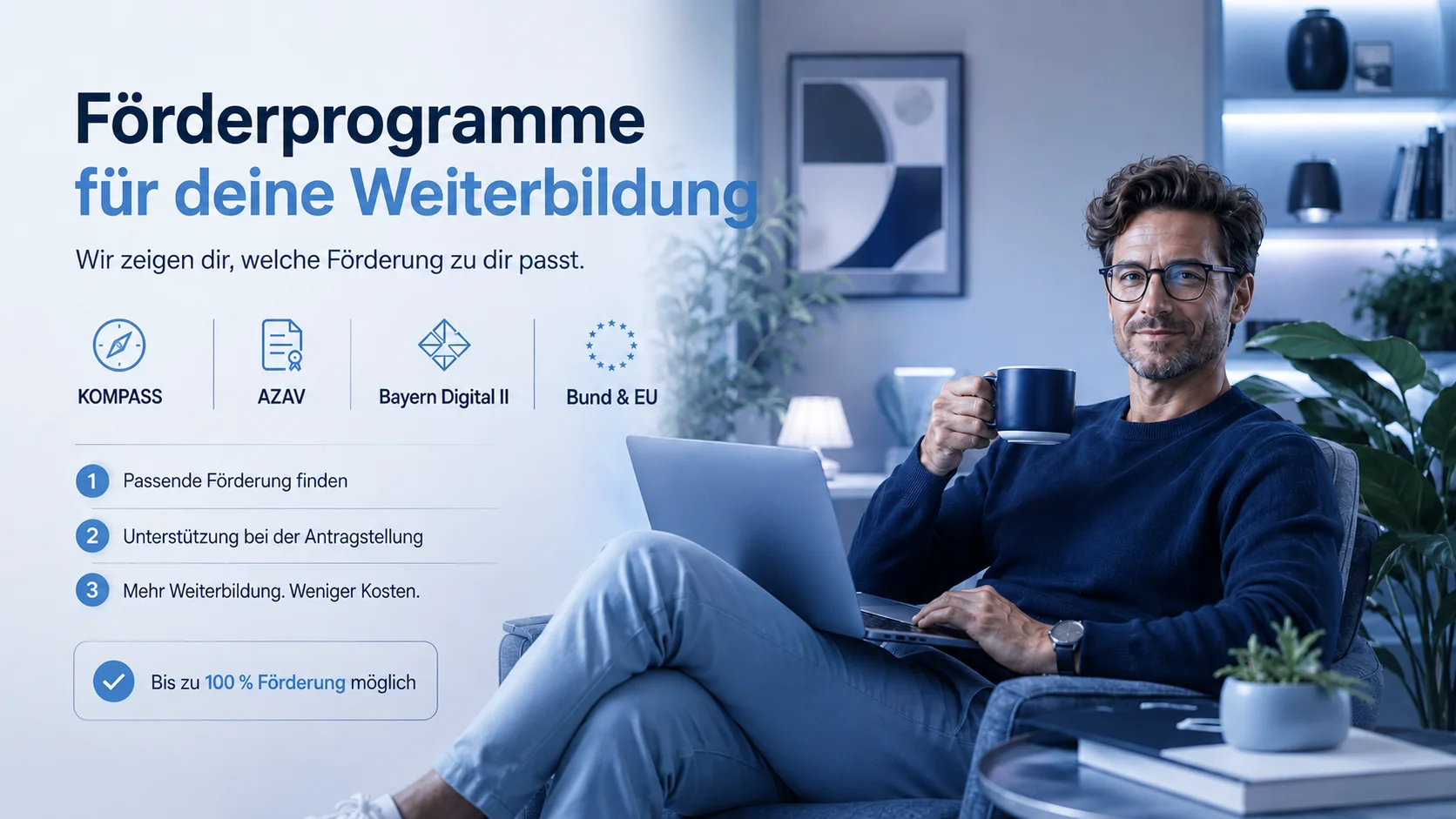 Förderprogramme für deine Weiterbildung — wir zeigen dir, welche Förderung zu dir passt.