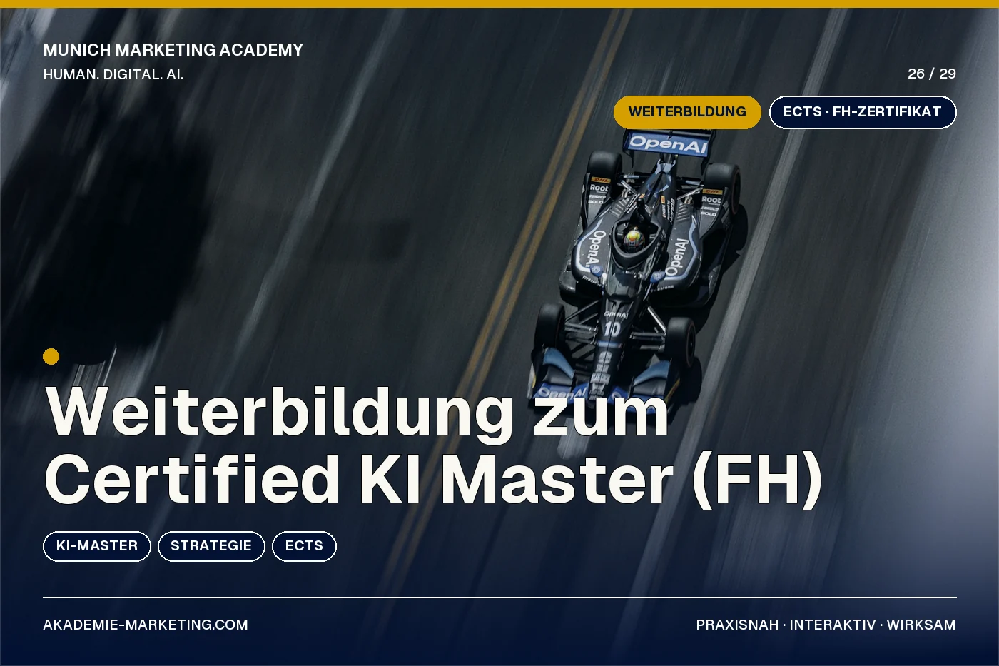 Weiterbildung zum Certified KI Master (FH)
